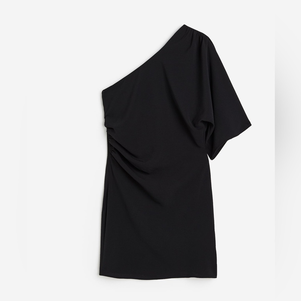 NWT H&M Black One-Shoulder Dress